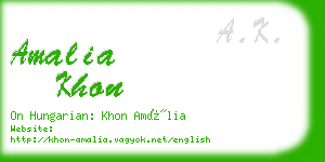 amalia khon business card